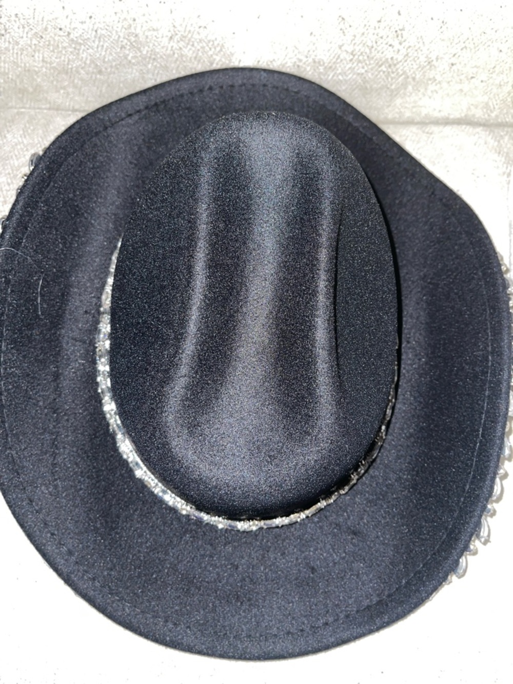 Brand new Women’s Cowgirl rhinestone Black Felt Fedora hat